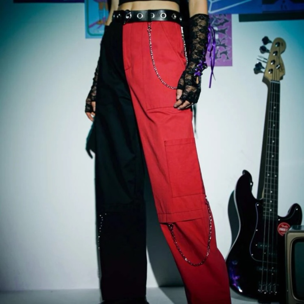 ROMWE COLORBLOCK STRAIGHT LEG PANTS (NEW WITH TAGS!)